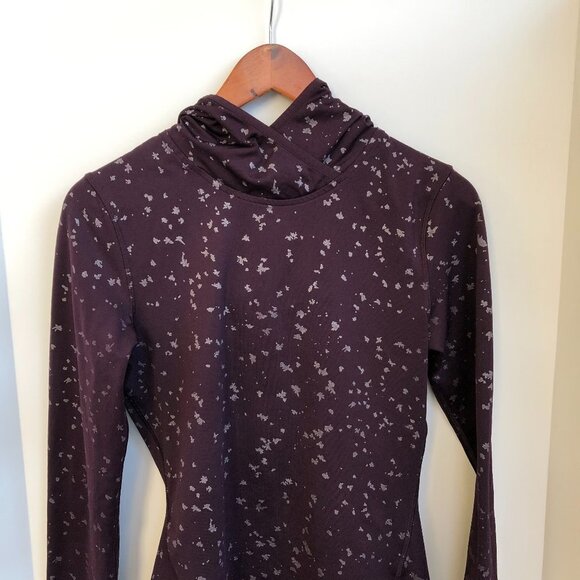 Under Armour Coldgear Fitted Running Long Sleeve Hoodie Top in Maroon Size S - Picture 2 of 14